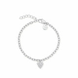 Rosefield stainless steel chunky heart pendant bracelet, UK version