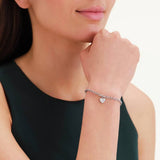 Rosefield stainless steel chunky heart pendant bracelet, UK version