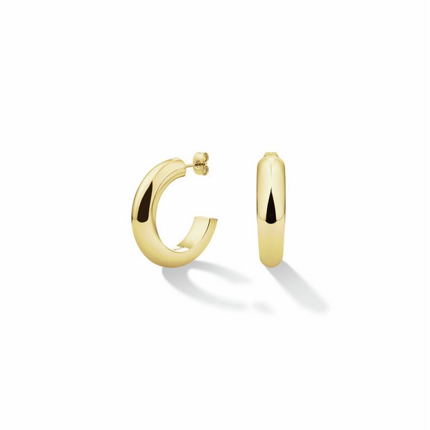 Rosefield gold-tone hoop earrings 6mm width, UK version