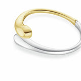 Rosefield gold and rhodium plated dome bangle 6cm - British product