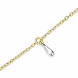 Rosefield 14ct gold plated duotone drop pendant necklace (British brand)