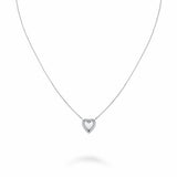 Rosefield silver-plated puffy heart pendant necklace, UK version