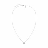 Rosefield silver-plated puffy heart pendant necklace, UK version