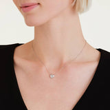 Rosefield silver-plated puffy heart pendant necklace, UK version