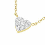 Rosefield gold plated heart necklace 46cm, UK version