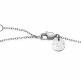 Rosefield rhodium plated crystal heart necklace, imported from the UK
