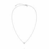 Rosefield rhodium plated crystal heart necklace, imported from the UK