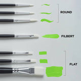 Reeves acrylic brush set pack of 7, imported from the UK