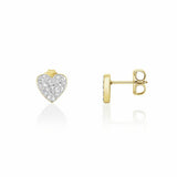 Rosefield gold-plated heart studs 7mm - British product