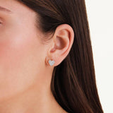 Rosefield gold-plated heart studs 7mm - British product