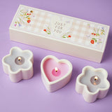 Widdop Love Life candle gift set of three - British product