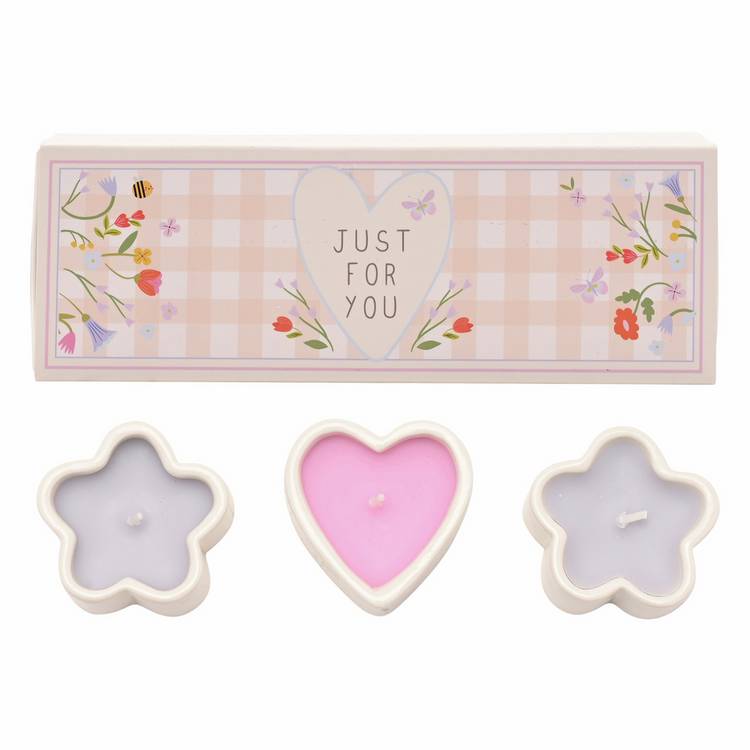 Widdop Love Life candle gift set of three - British product