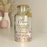 Argos Personalised Message Floral LED Glass Jar Decoration 16.5cm- Buy online at McGrocer