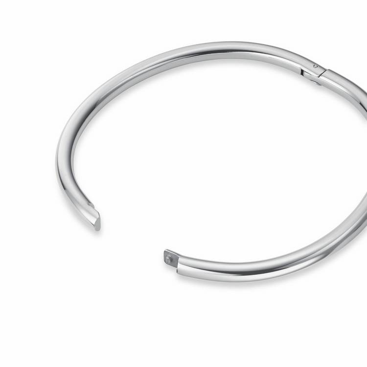 Rosefield stainless steel plain bangle 4mm - British product