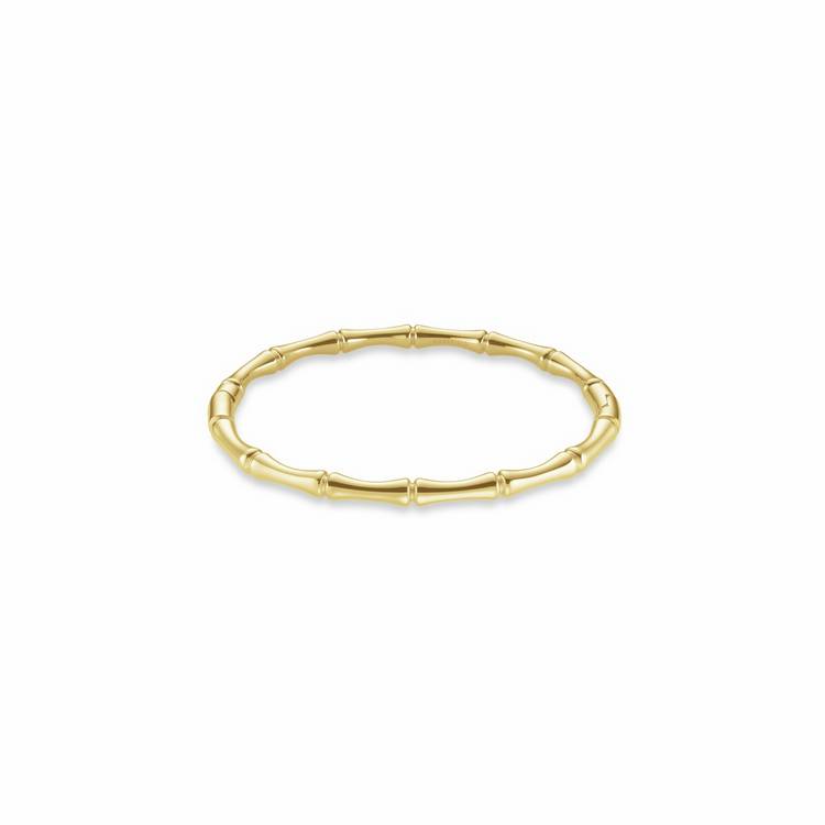 Rosefield gold plated bamboo design bangle 6cm, imported from the UK