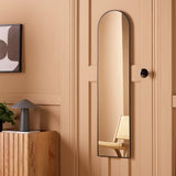 Argos Home black arch over door mirror 122x30cm, imported from the UK