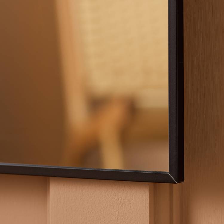 Argos Home black arch over door mirror 122x30cm, imported from the UK