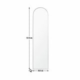 Argos Home black arch over door mirror 122x30cm, imported from the UK