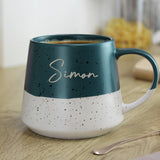 Blue personalised ceramic mug 370ml, imported from the UK
