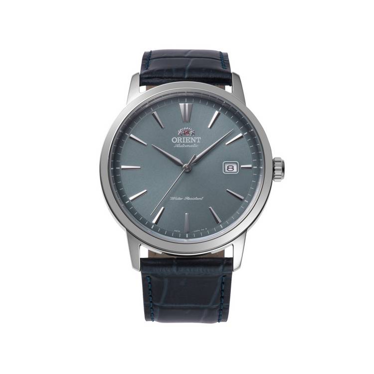 Orient automatic blue dial watch with leather strap - British product
