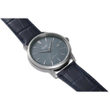 Orient automatic blue dial watch with leather strap - British product