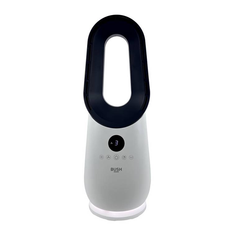 Bush Bladeless Desk Fan 58cm White Black - British product