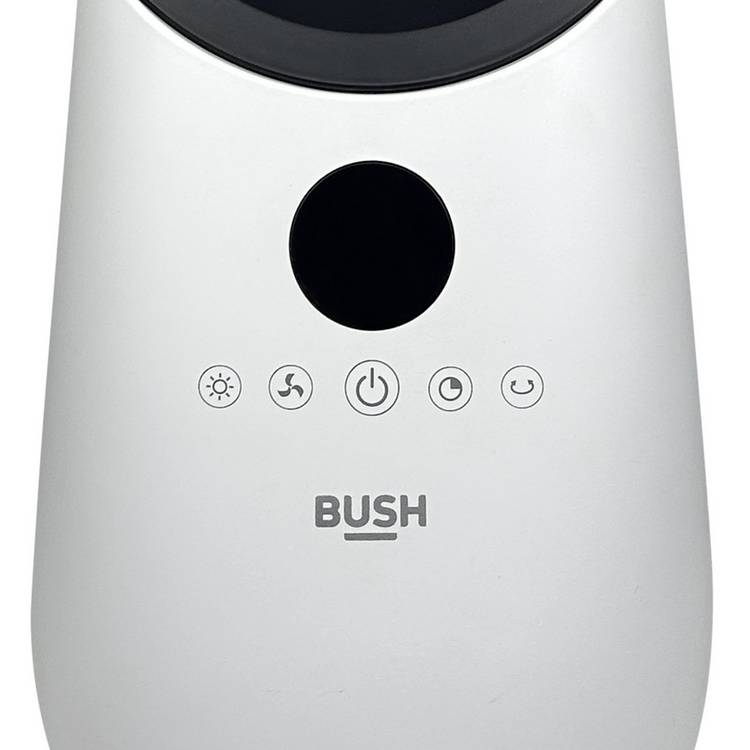 Bush Bladeless Desk Fan 58cm White Black - British product