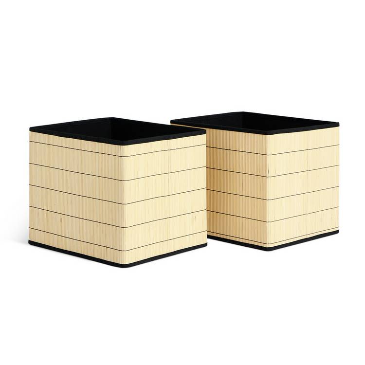 Habitat set of 2 bamboo storage boxes - British product