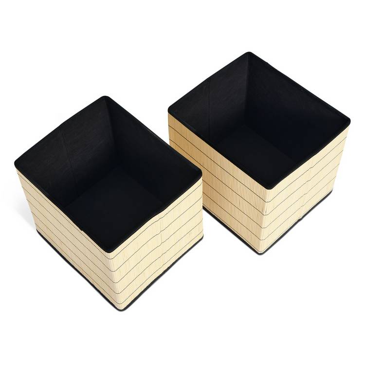 Habitat set of 2 bamboo storage boxes - British product