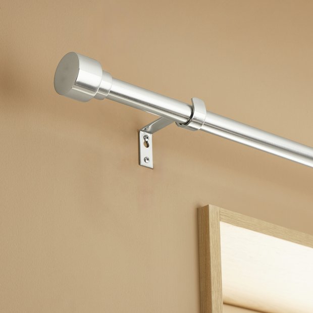 Argos Home stainless steel curtain pole 165-300cm - British product