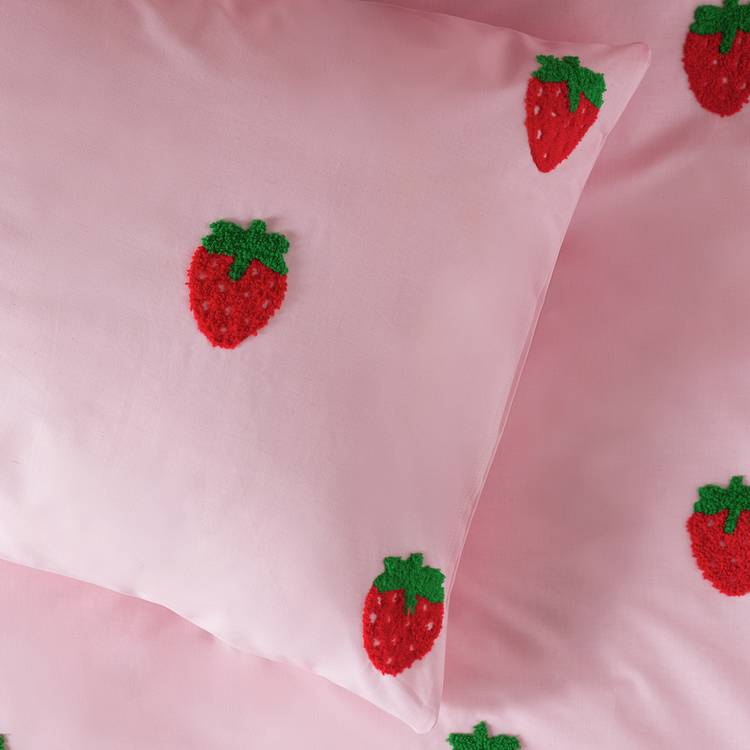 Argos Home kids strawberry pink tufted bedding set single, UK version