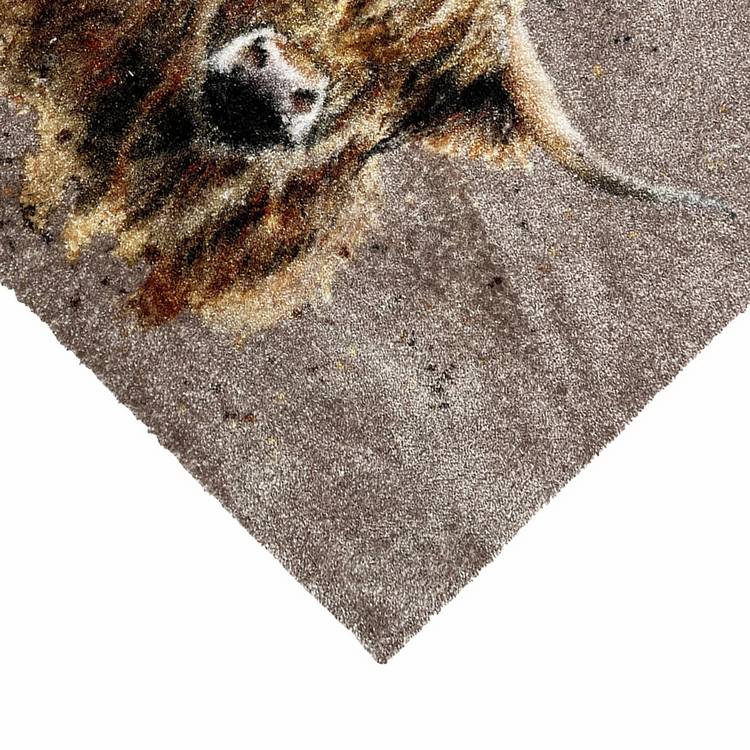 Bree Merryn brown Highland Cow doormat 50x75cm, UK version