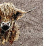Bree Merryn brown Highland Cow doormat 50x75cm, UK version