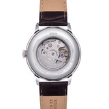 Orient Bambino sun and moon watch brown leather strap, imported from the UK