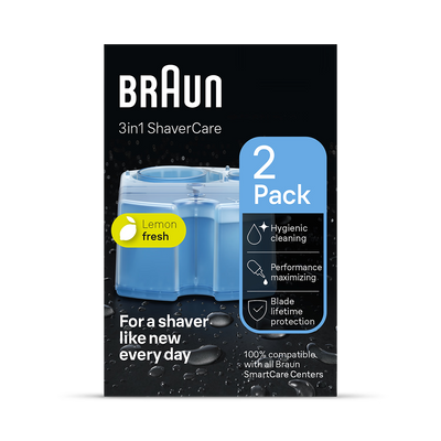 Holland & Barrett Braun 3in1 ShaverCare SmartCare Center Refill Cartridges Hygienic Cleaning 2 Pack- Buy online at McGrocer