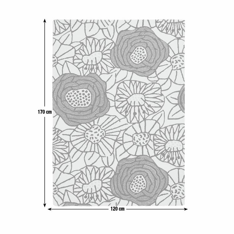 Habitat Scandi floral blue rug 120x170cm, UK version