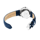 Jacques du Manoir Genesis watch blue leather strap 28mm (British brand)