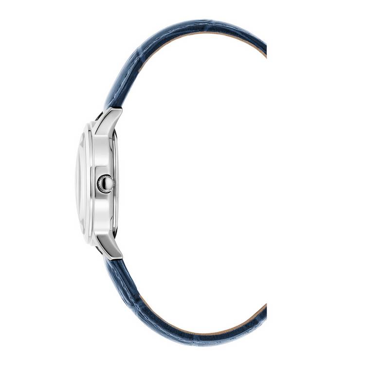 Jacques du Manoir Genesis watch blue leather strap 28mm (British brand)