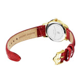 Jacques Du Manoir Genesis ladies red leather watch 28mm (British brand)