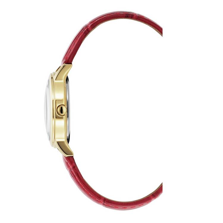 Jacques Du Manoir Genesis ladies red leather watch 28mm (British brand)