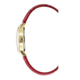 Jacques Du Manoir Genesis ladies red leather watch 28mm (British brand)