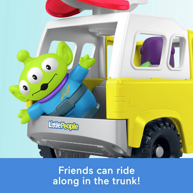 Fisher-Price Toy Story Pizza Planet truck with Buzz Lightyear and Alien figures - British product