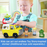 Fisher-Price Toy Story Pizza Planet truck with Buzz Lightyear and Alien figures - British product