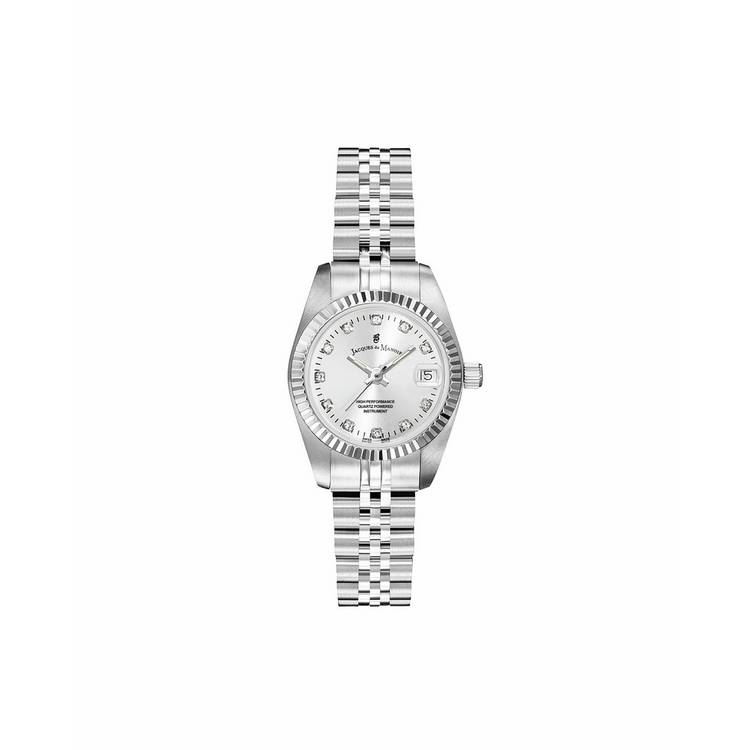 Jacques Du Manoir women's silver bracelet watch, imported from the UK