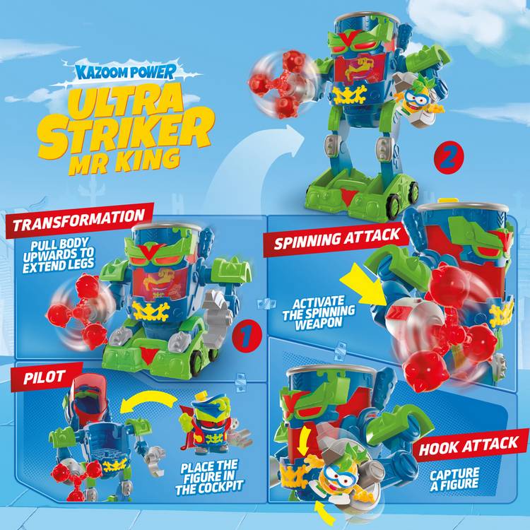 SuperThings Ultra Striker Mister King robot 24.5cm, imported from the UK