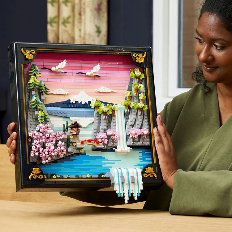 LEGO Art Japanese Cherry Blossom wall art set, imported from the UK