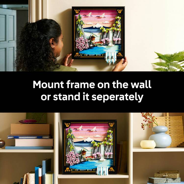 LEGO Art Japanese Cherry Blossom wall art set, imported from the UK