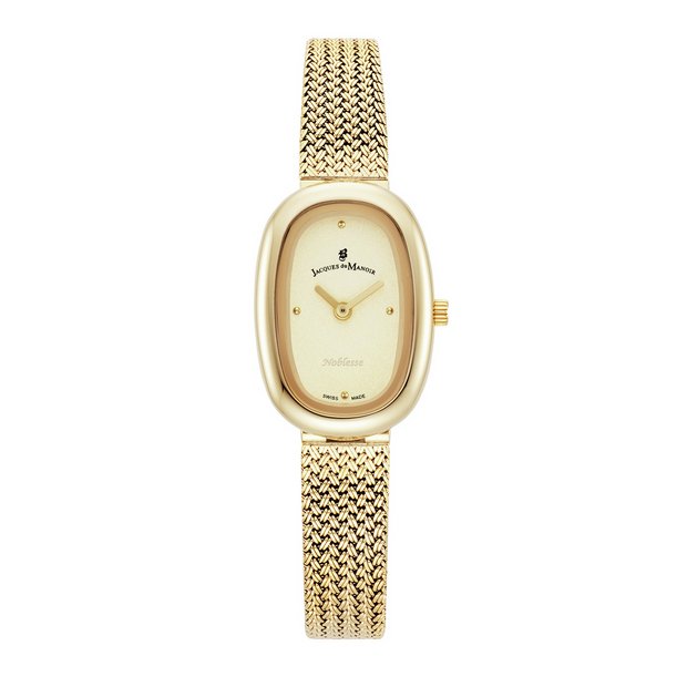 Jacques Du Manoir women's gold-plated bracelet watch, imported from the UK