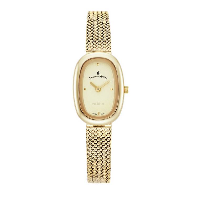 Jacques Du Manoir women's gold-plated bracelet watch, imported from the UK