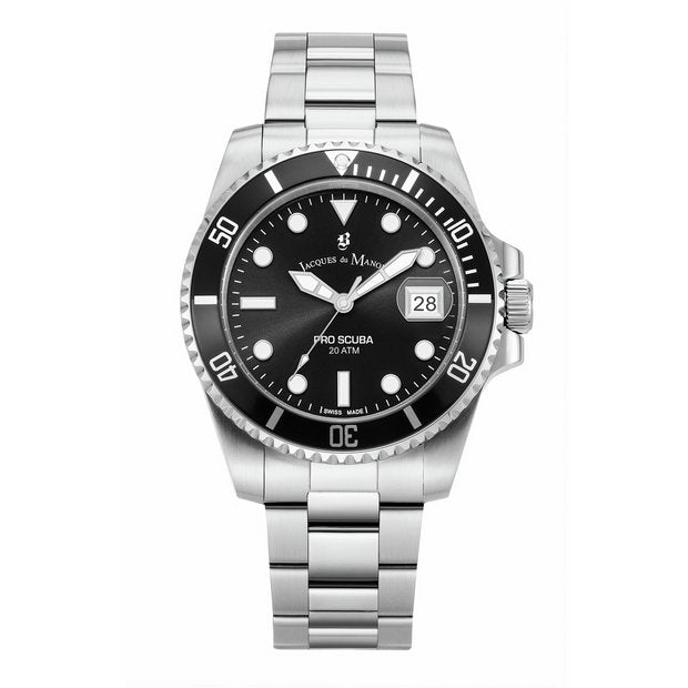 Jacques Du Manoir silver bracelet watch, imported from the UK